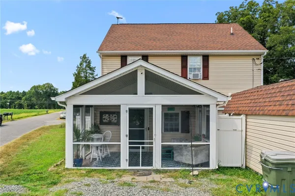 a house view with a garden space