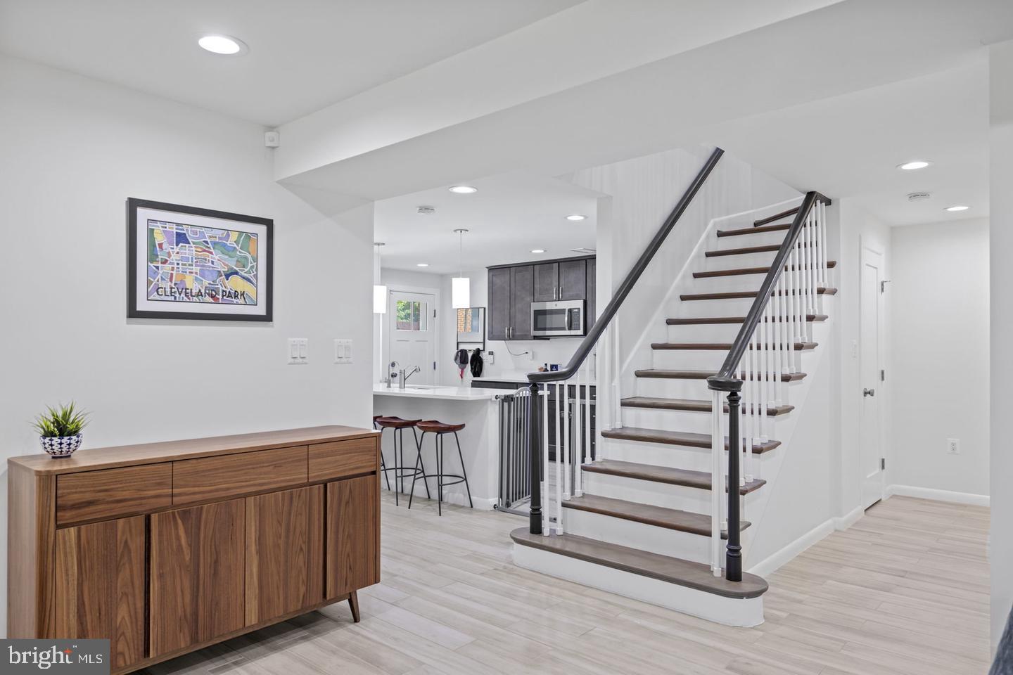 5908 17th Street Northwest Washington, DC 20011 - Photo 17 of 30 a view of entryway and hall with wooden floor