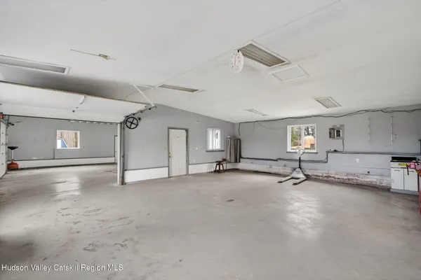 a view of a swimming pool with an outdoor space