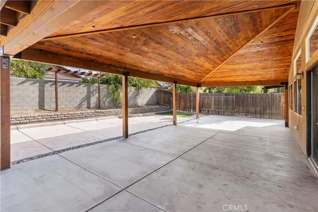 a view of porch with a backyard