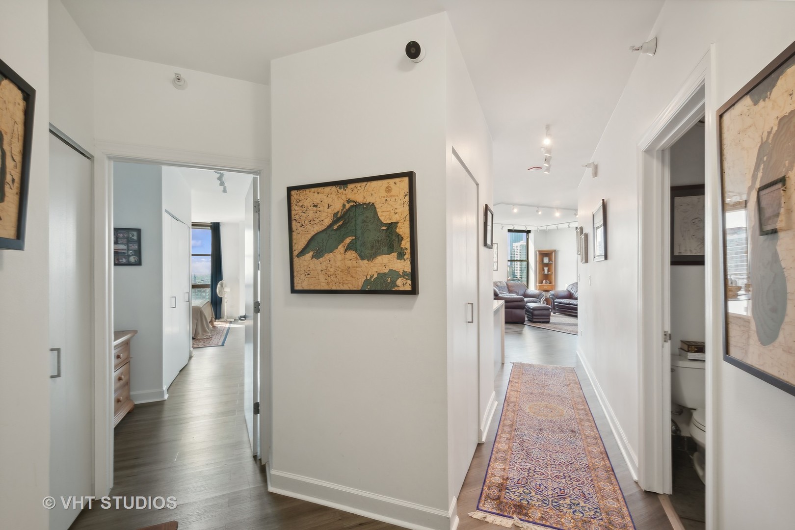 1101 South State Street, Unit 1800 Chicago, IL 60605 - Photo 2 of 18 a view of a living room and hardwood floor