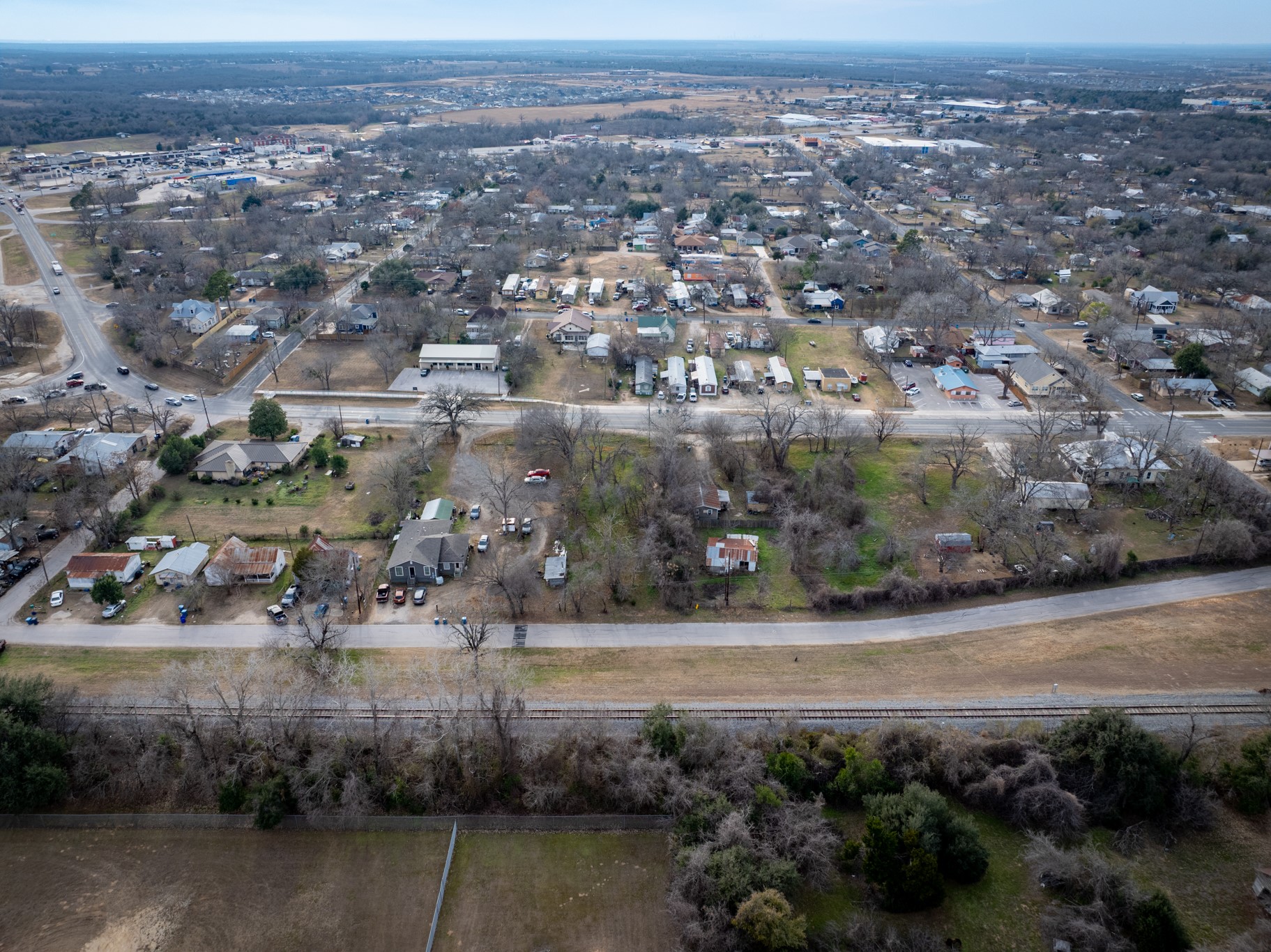 418 South Ave D Elgin, TX 78621 - Photo 23 of 29 an aerial view of a houses with a yard