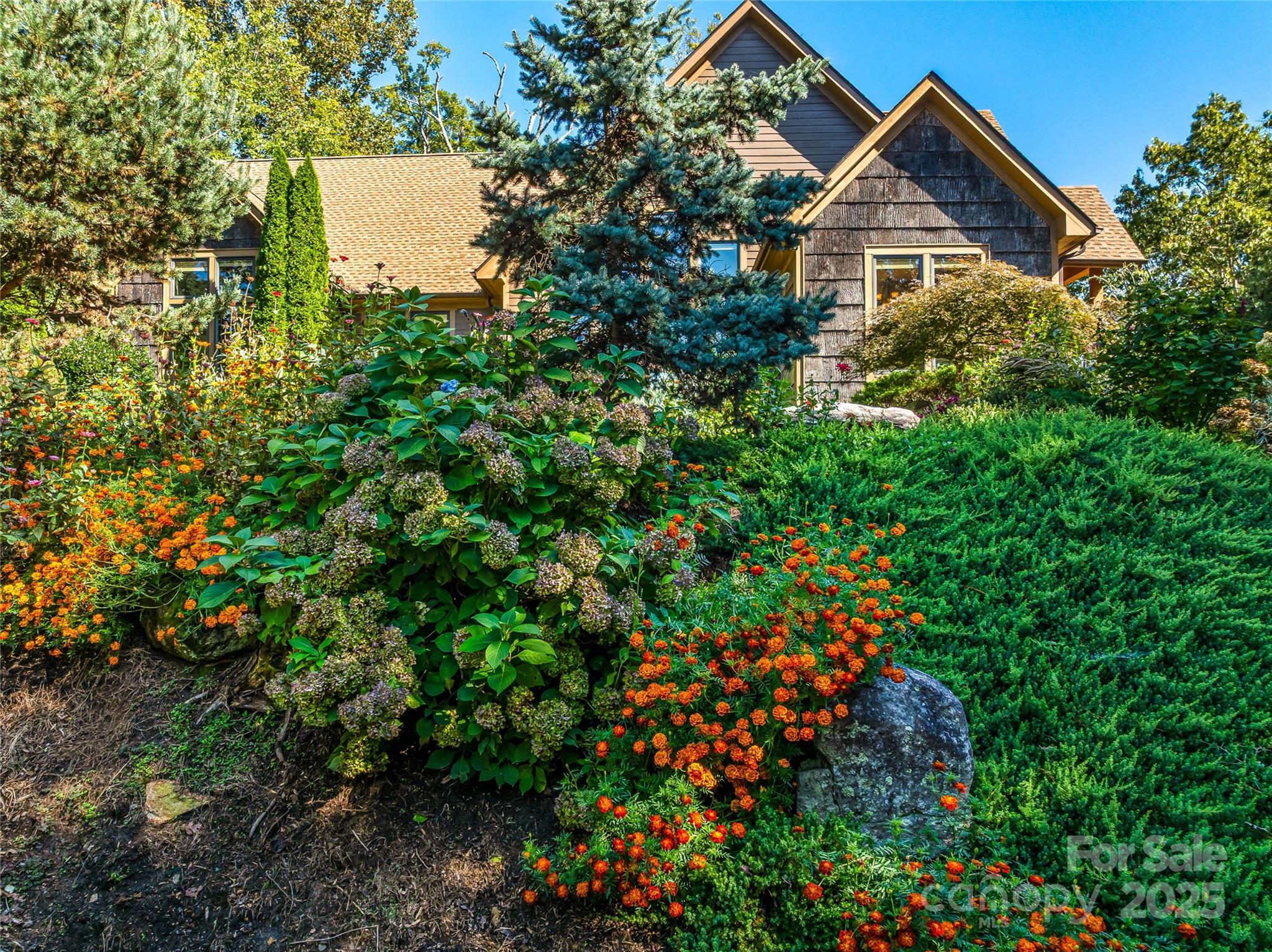 12 Trailridge Road Asheville, NC 28804 - Photo 42 of 45 a view of a house with a yard and garden
