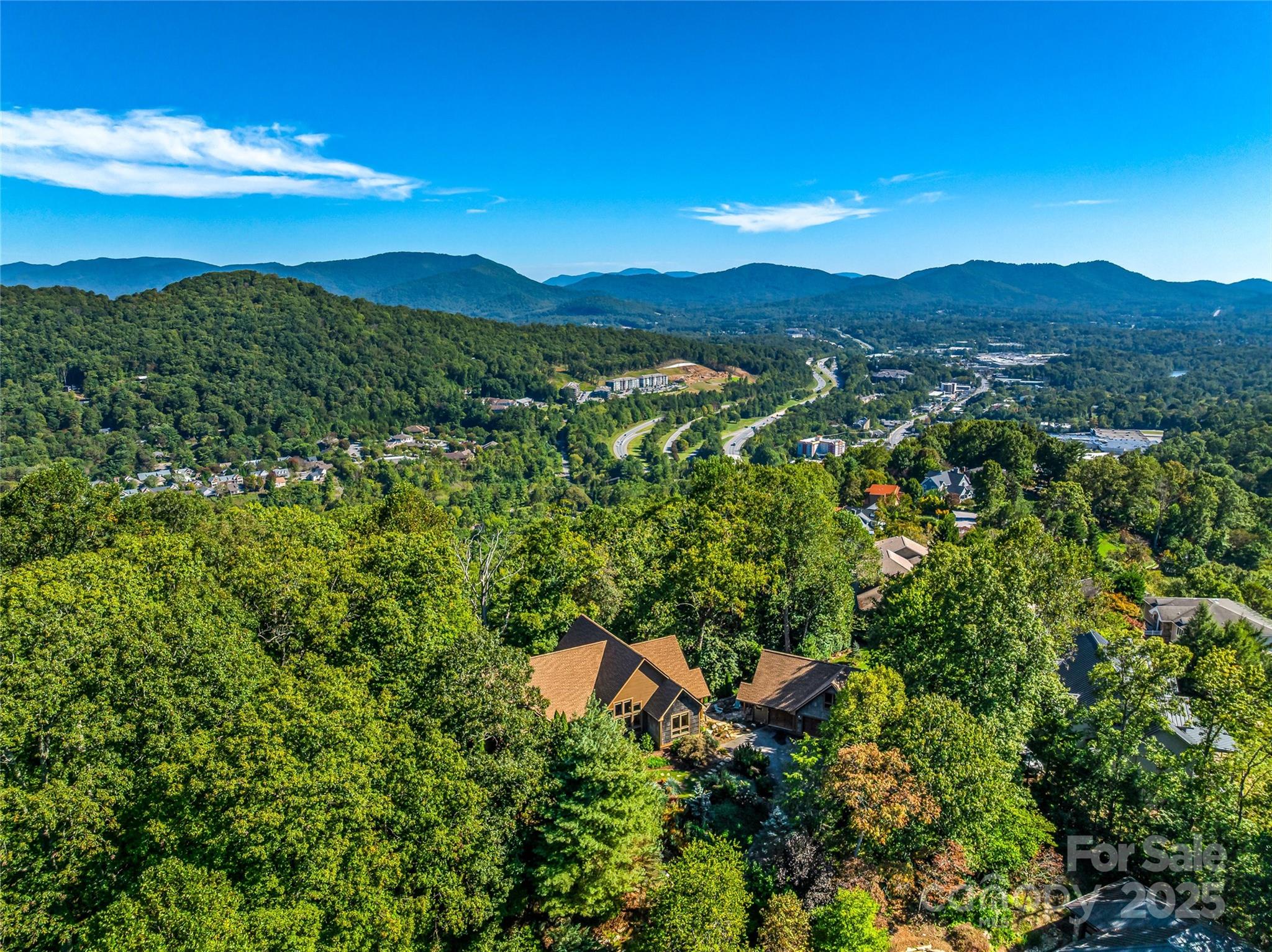 12 Trailridge Road Asheville, NC 28804 - Photo 44 of 45 a view of a lush green forest with mountains in the background