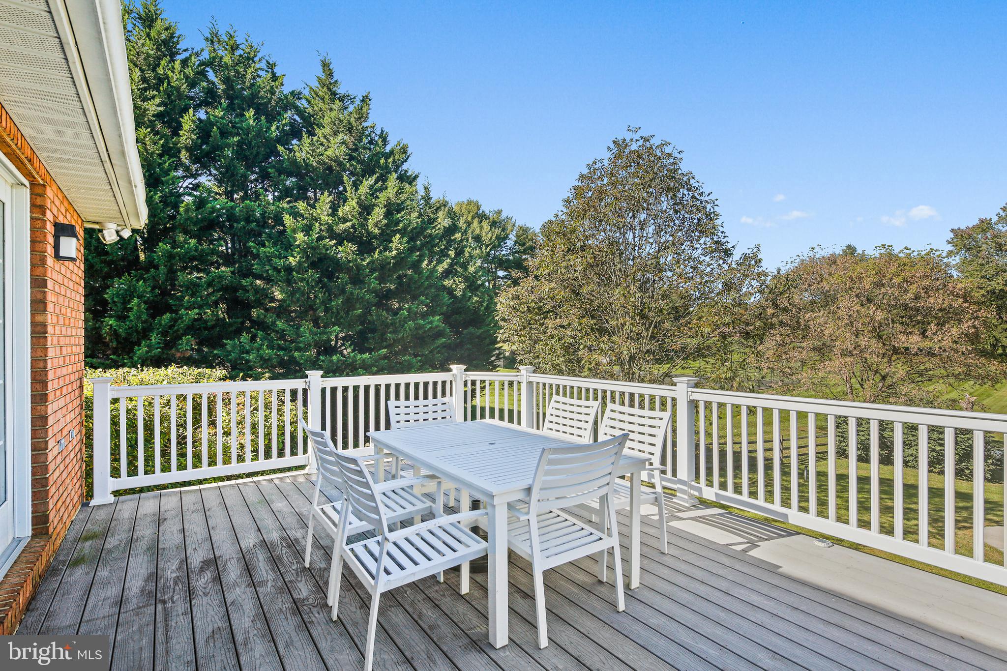 12148 Mt Albert Road Ellicott City, MD 21042 - Photo 48 of 70 a view of a table and chairs on the roof deck