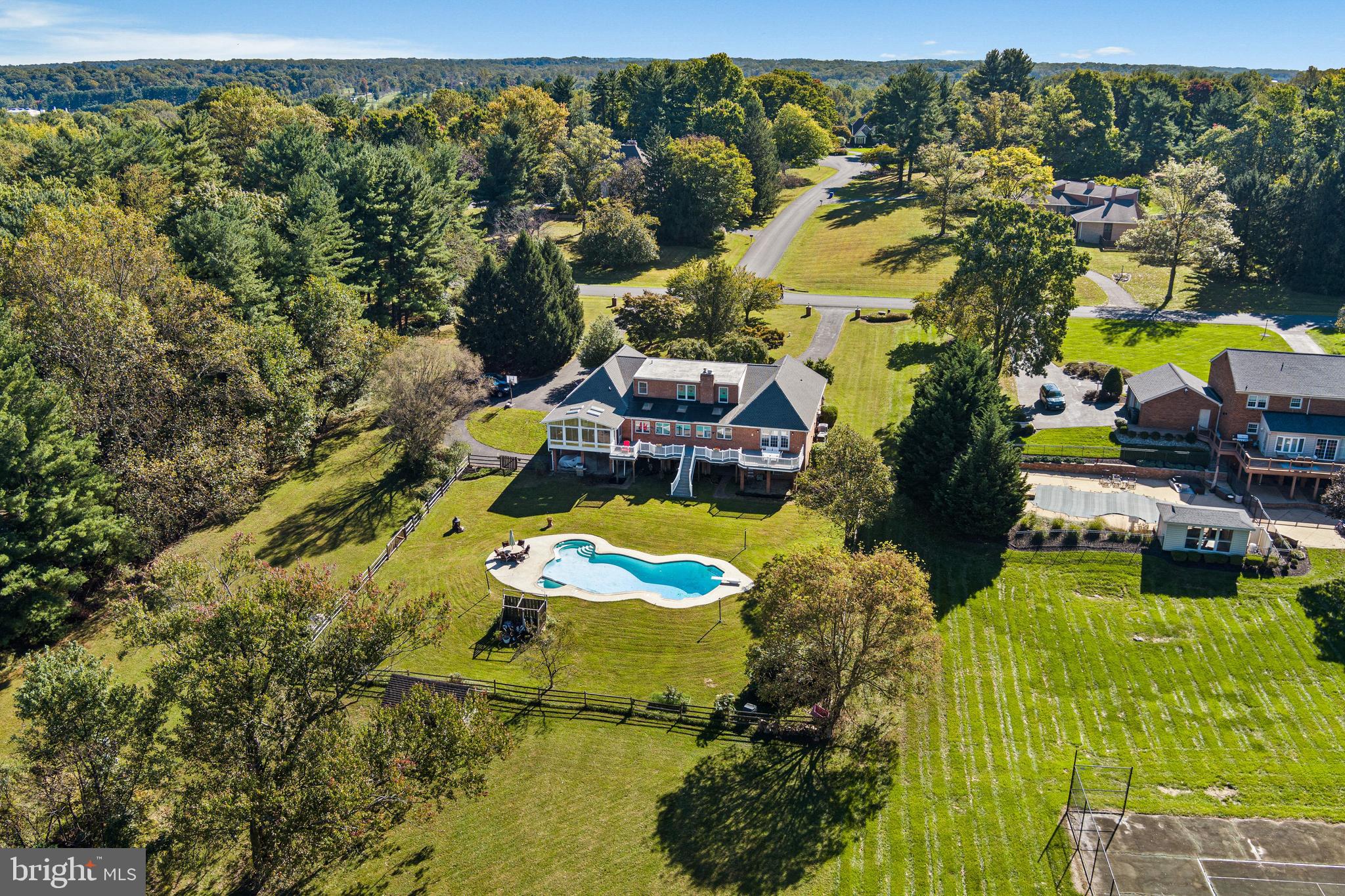 12148 Mt Albert Road Ellicott City, MD 21042 - Photo 65 of 70 an aerial view of residential houses with outdoor space