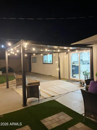 a view of an empty room with a balcony