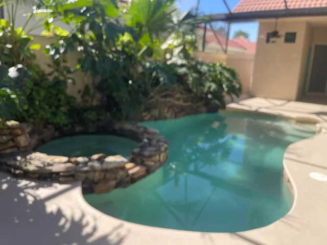 a view of a small yard