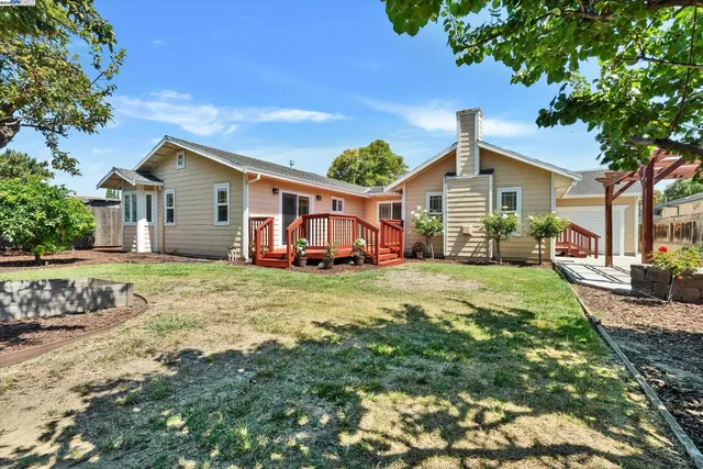 a view of a backyard with a garden