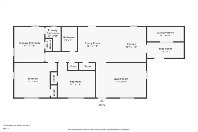 $202,000 | 102 Peachtree Street, Wrens, GA 30833