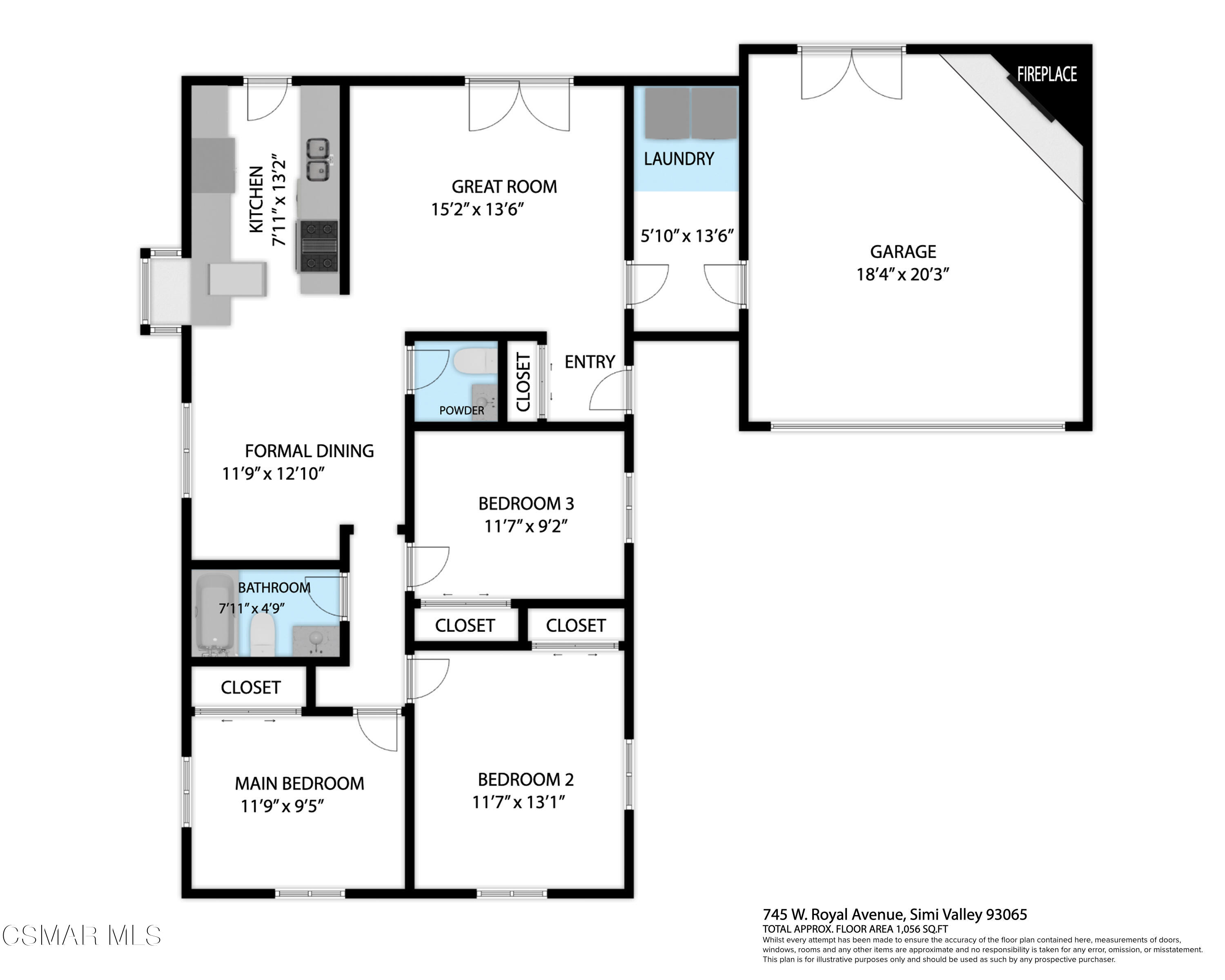 745 Royal Avenue Simi Valley, CA 93065 - Photo 42 of 42 745 Royal Ave. 2D Floorplan