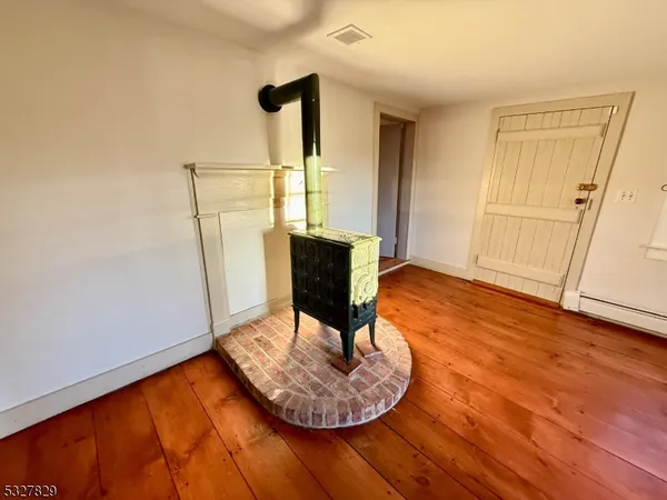 a living room with wooden floor
