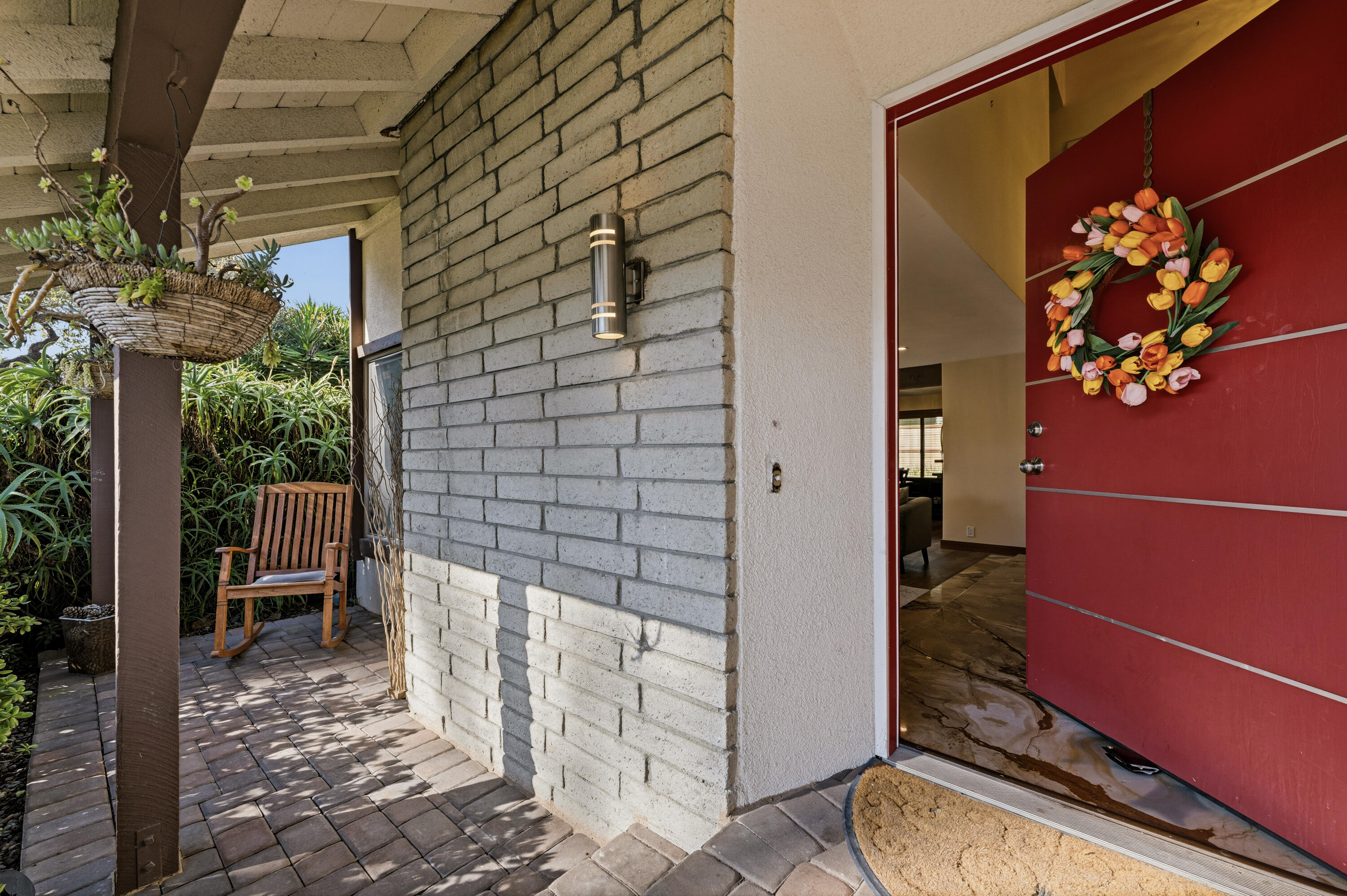 a house view with a outdoor space