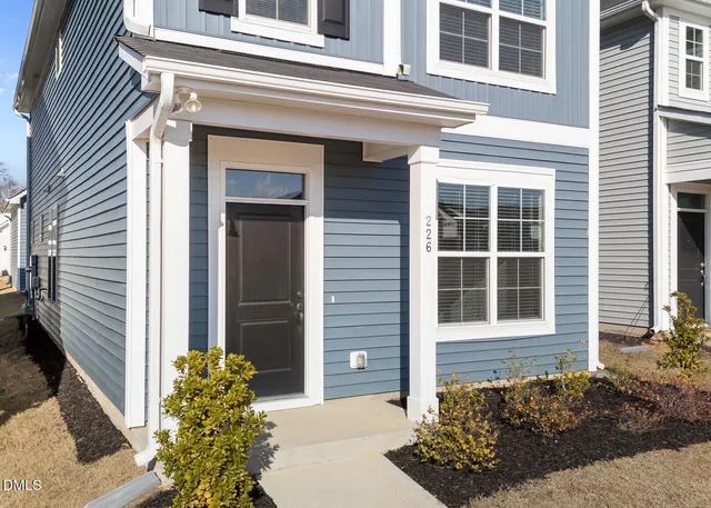 a front view of a house