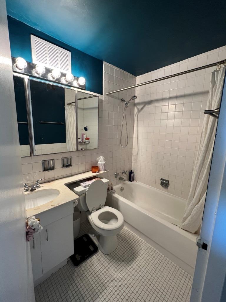 720 West Gordon Terrace, Unit 7F Chicago, IL 60613 - Photo 10 of 19 a bathroom with a sink a toilet and a mirror