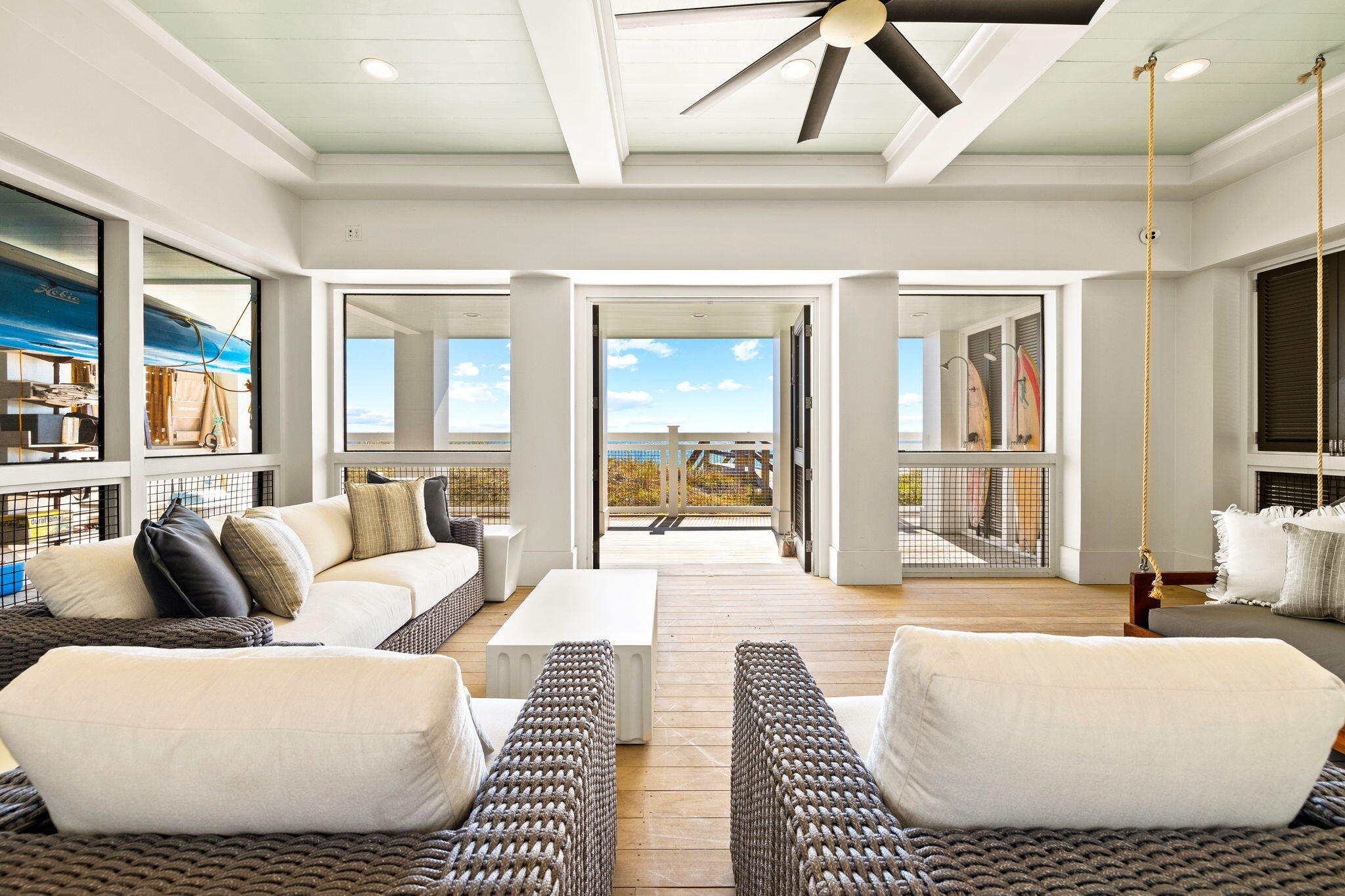 376 Beachfront Trail Santa Rosa Beach, FL 32459 - Photo 51 of 62 a living room with furniture or outdoor view and a large window