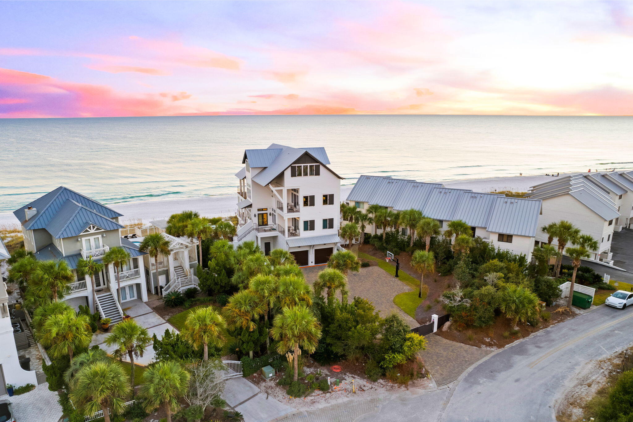 376 Beachfront Trail Santa Rosa Beach, FL 32459 - Photo 57 of 62 an aerial view of a house with a yard and lake view