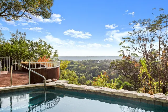 a view of a lake with a mountain