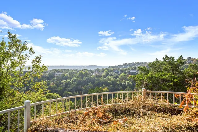 a view of a city from a balcony