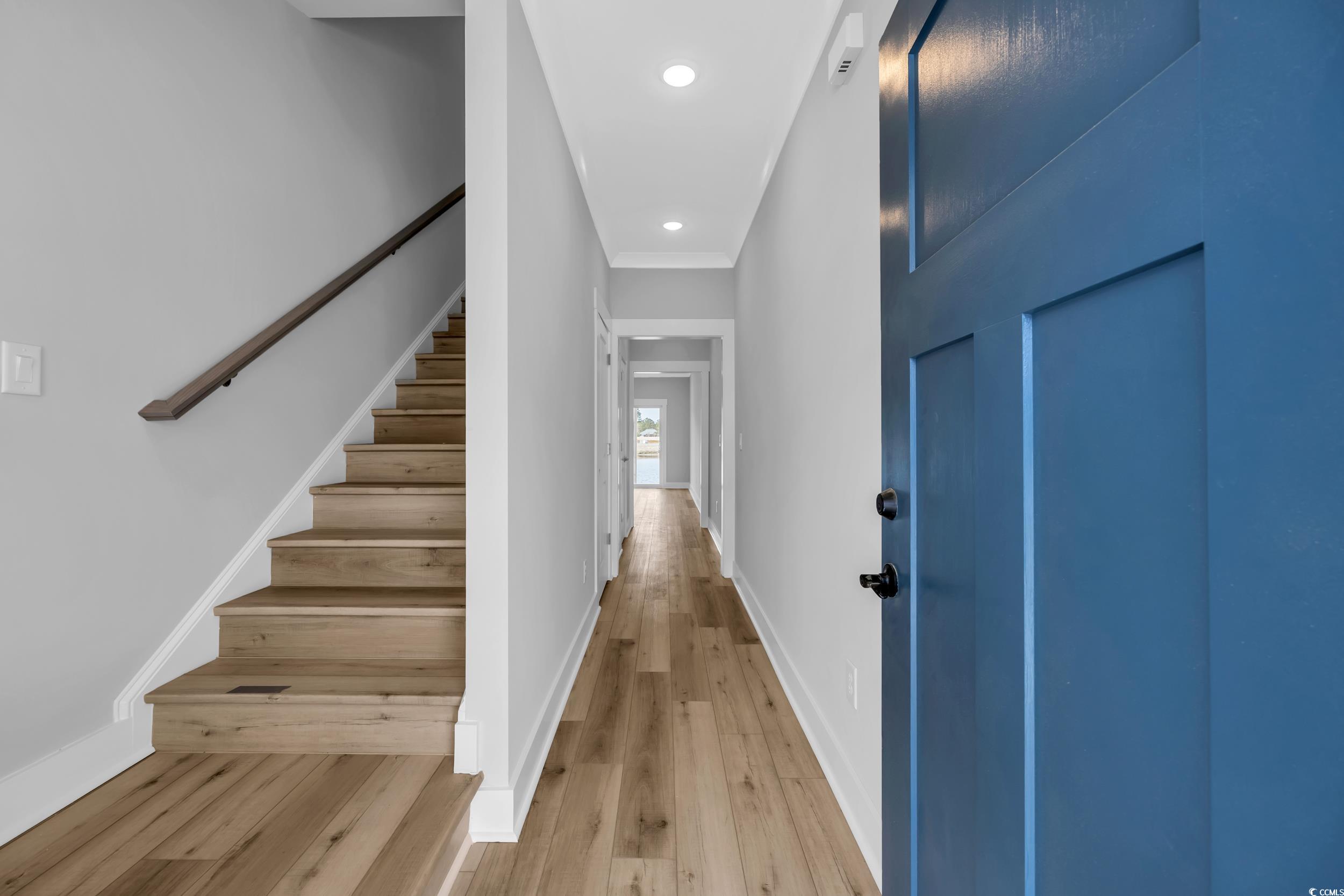 315 Lineback Place, Unit 37 Longs, SC 29568 - Photo 8 of 39 Interior space with baseboards, recessed lighting, stairway, and light wood finished floors