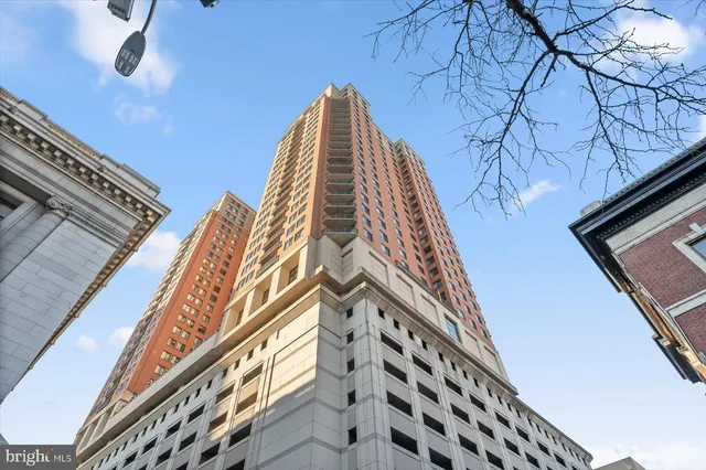 a view of a tall building