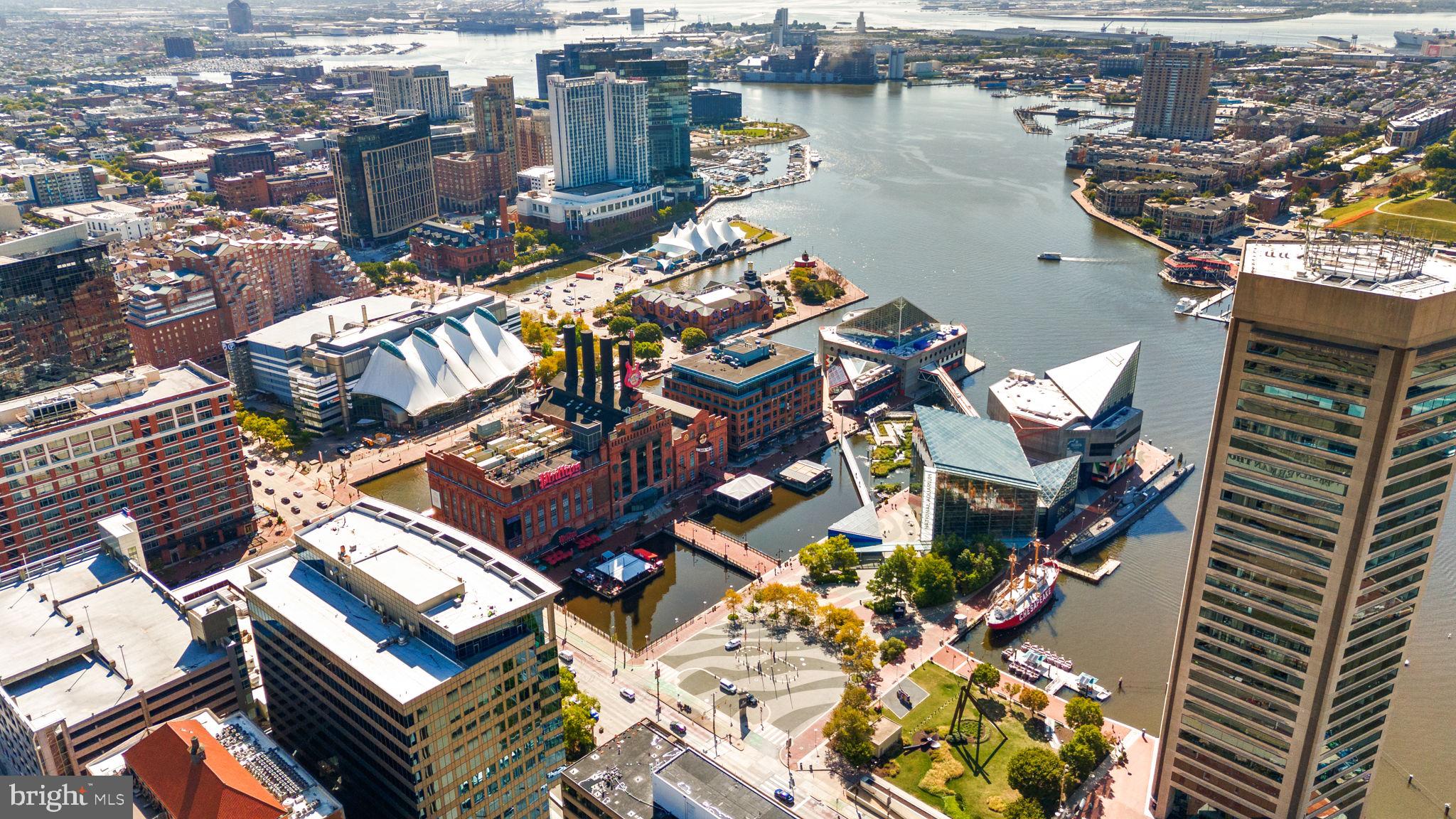 414 Water Street, Unit 2311 Baltimore, MD 21202 - Photo 38 of 44 an aerial view of a house with outdoor space and lake view