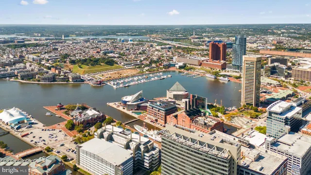 an aerial view of a city