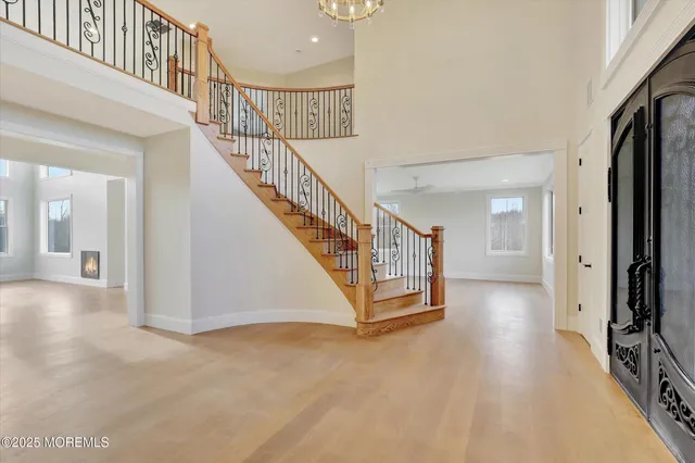 a view of an entryway with staircase