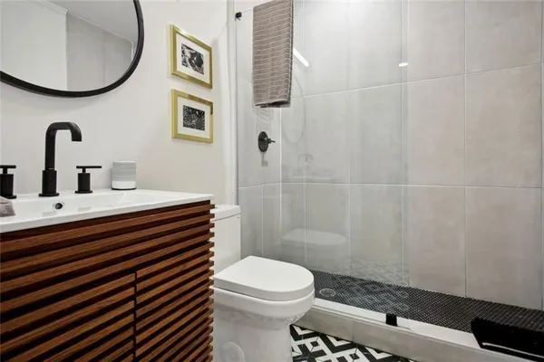 a bathroom with a sink and a toilet
