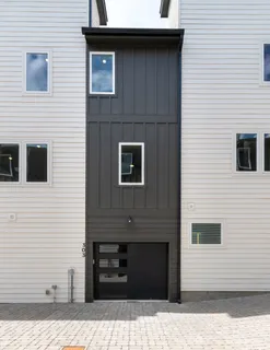 a front view of a house with outdoor space