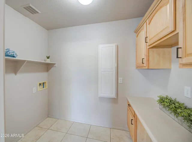a room with cabinets