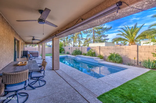 a outdoor space with chairs