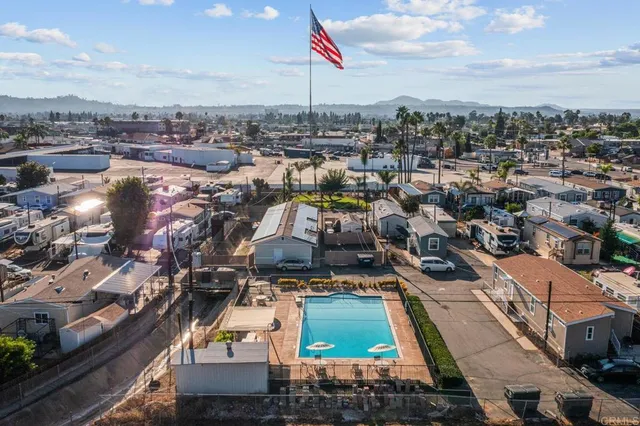 an aerial view of a city