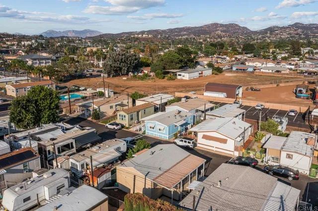 an aerial view of a city