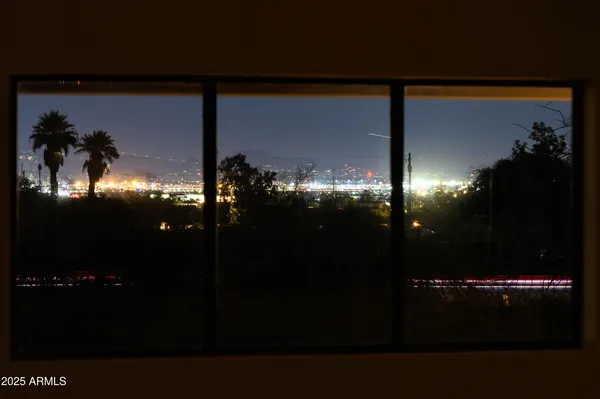 a view of city from balcony
