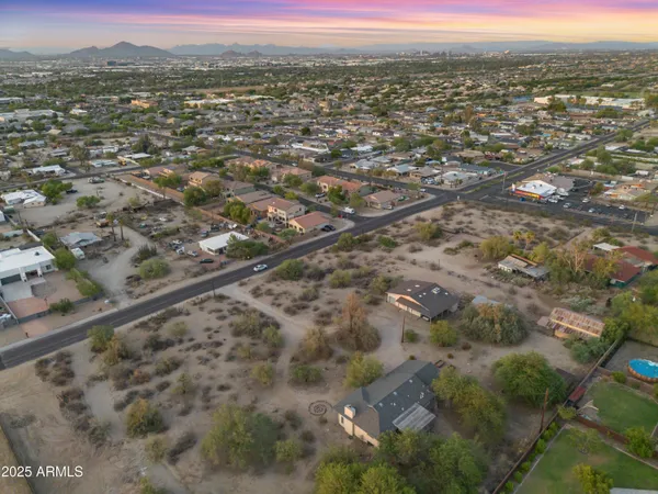 an aerial view of multiple house