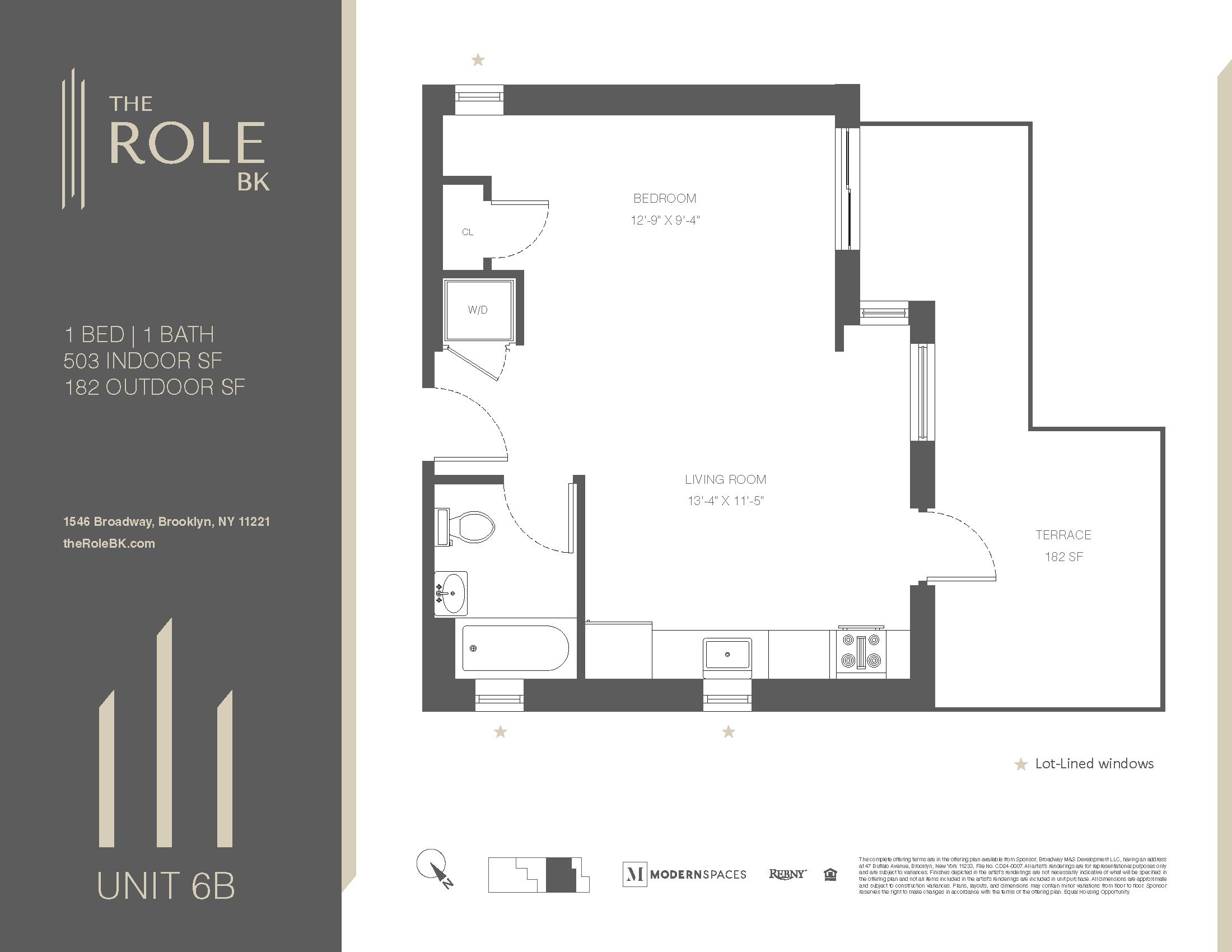 1546 Broadway, Unit 6B Brooklyn, NY 11233 - Photo 12 of 13 a black and white photo of a living room