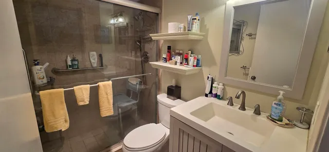 a view of a lake from a balcony