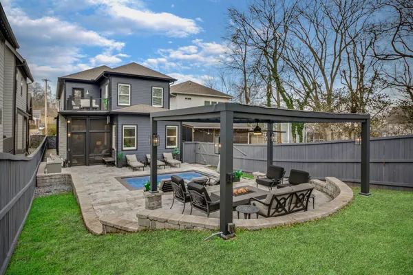 a outdoor space with patio furniture