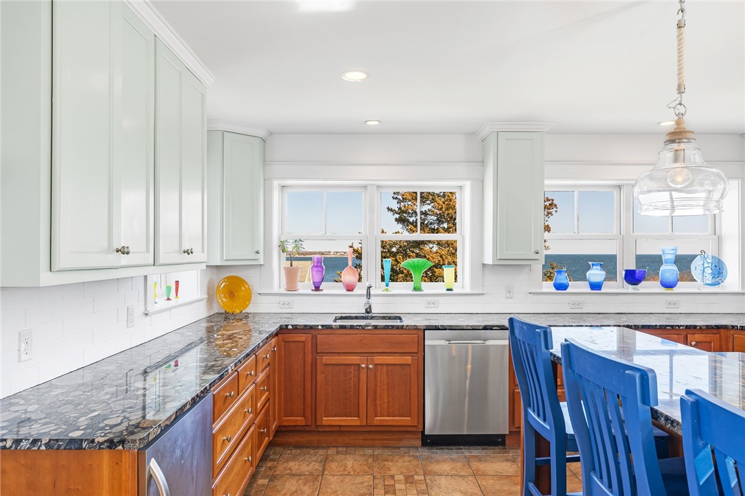7 Clarkes Village Road Jamestown, RI 02835 - Photo 14 of 50 Kitchen with water view