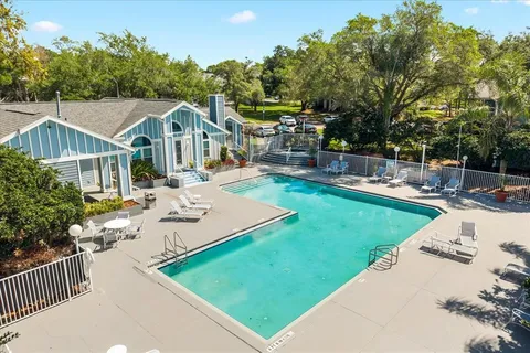 a view of a house with pool