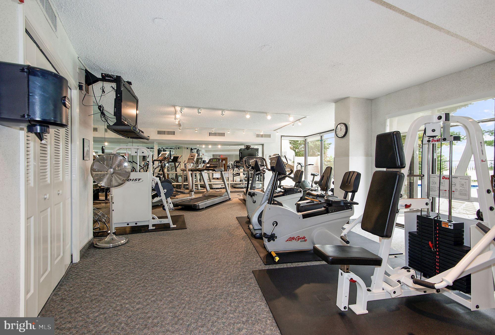 1101 South Arlington Ridge Road, Unit 902 Arlington, VA 22202 - Photo 36 of 38 a view of a room with gym equipment