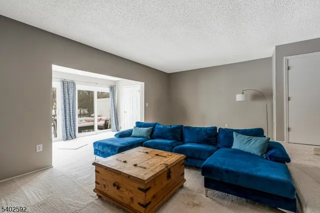 a living room with furniture and a couch