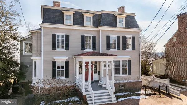 a front view of a building with balcony