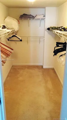 a view of a walk in closet