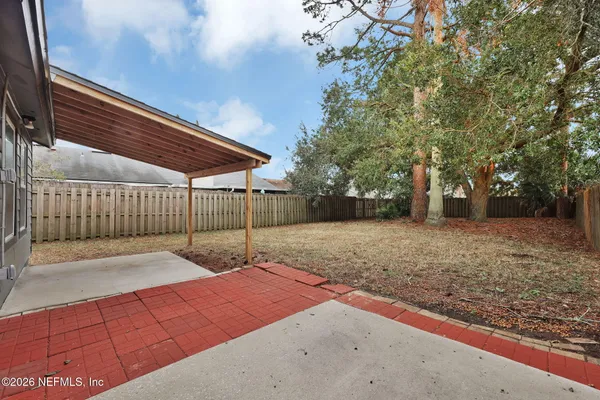 a backyard of a house