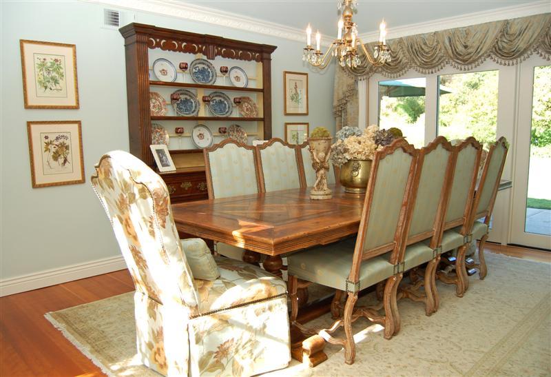 150 Middle Road Montecito, CA 93108 - Photo 4 of 12 a view of a dining room with furniture window and wooden floor