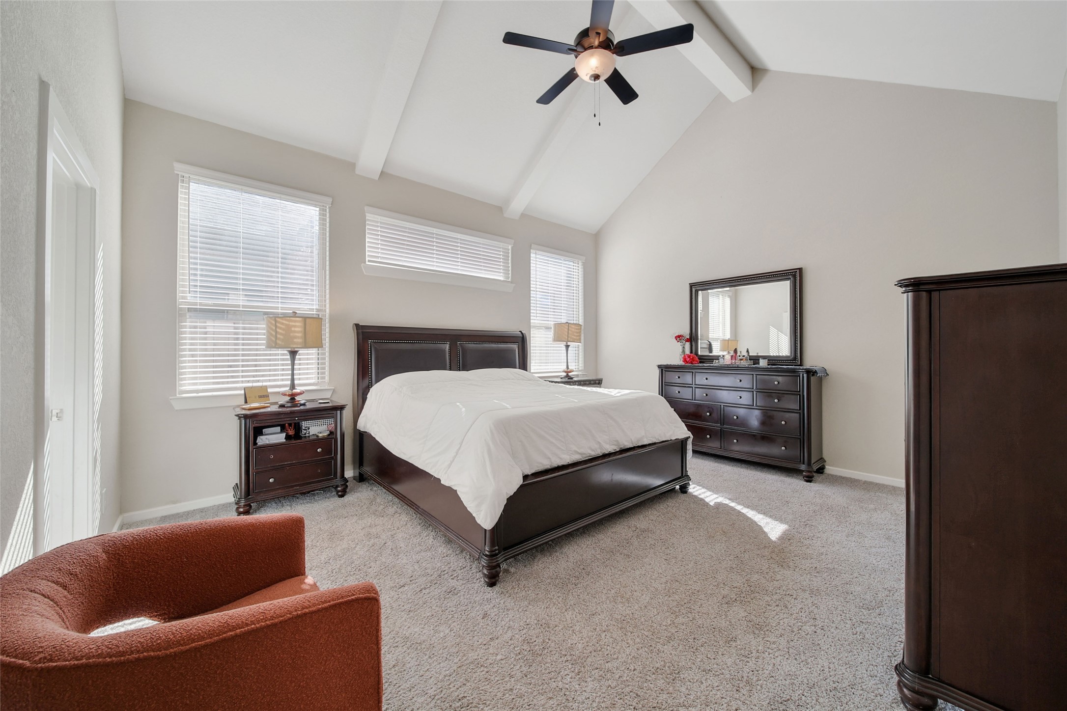 128 Yellow Perch Way Willis, TX 77318 - Photo 14 of 32 a bedroom with a bed couch and window