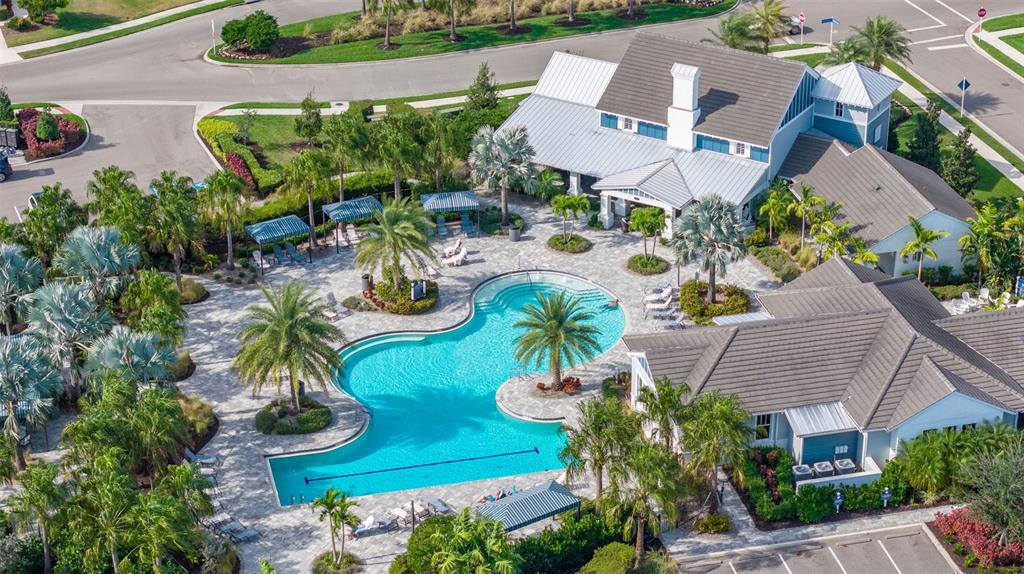 14375 Skipping Stone Loop Parrish, FL 34219 - Photo 80 of 87 an aerial view of residential house with outdoor space and swimming pool