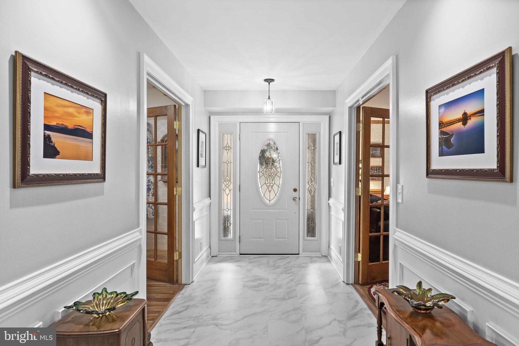 54 Hudson Road Fredericksburg, VA 22405 - Photo 5 of 59 Grand foyer with glass entry and wall paneling